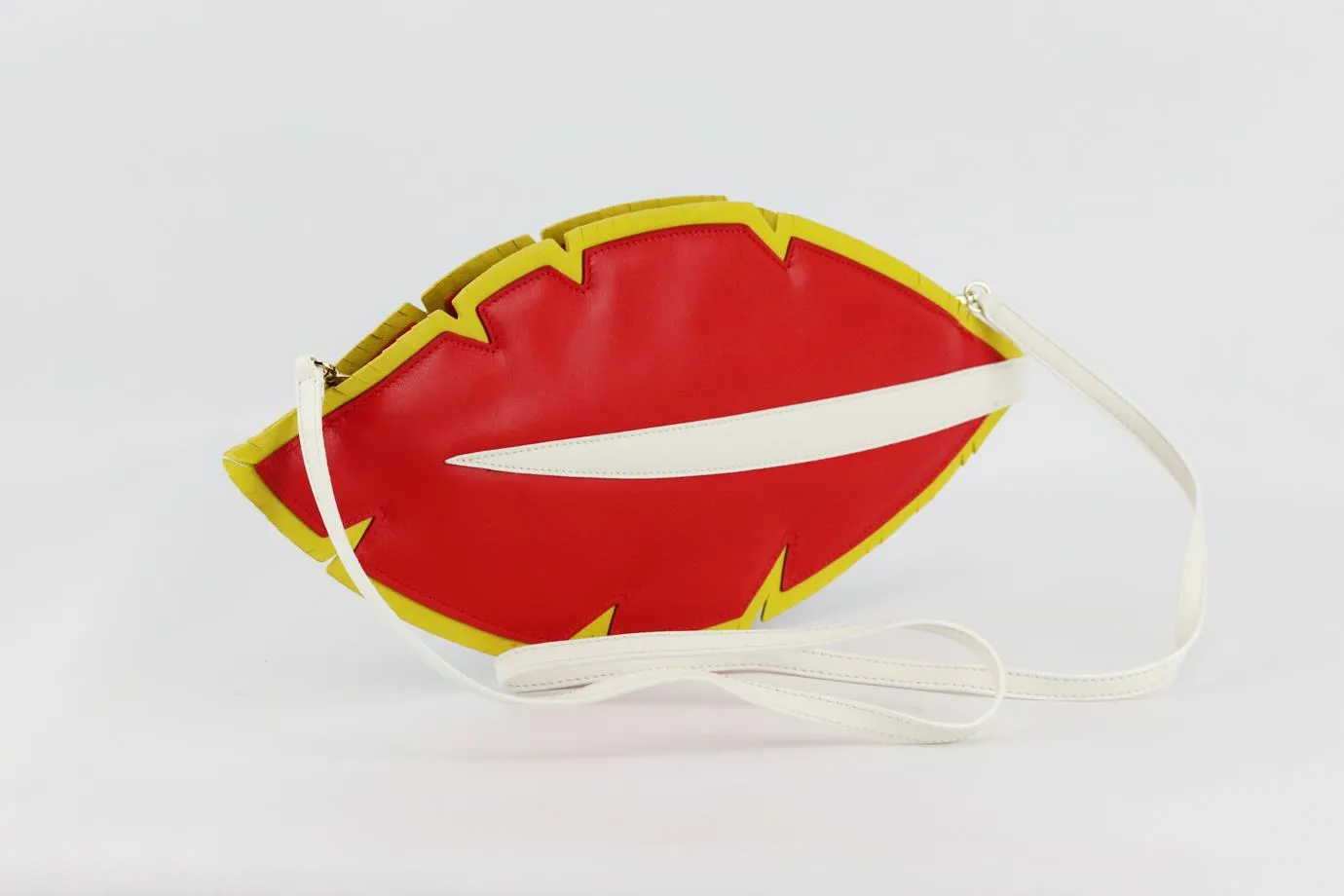 CHARLOTTE OLYMPIA PALM LEAF LEATHER SHOULDER BAG