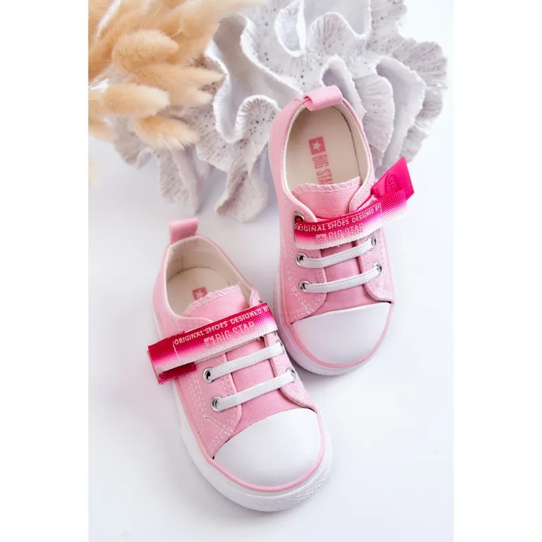 Children's Low Sneakers Big Star JJ374078 Pink