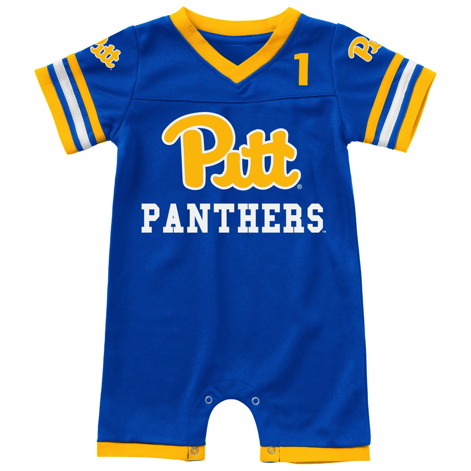 Colosseum Pitt Panthers Infant Royal Bumpo Football Romper