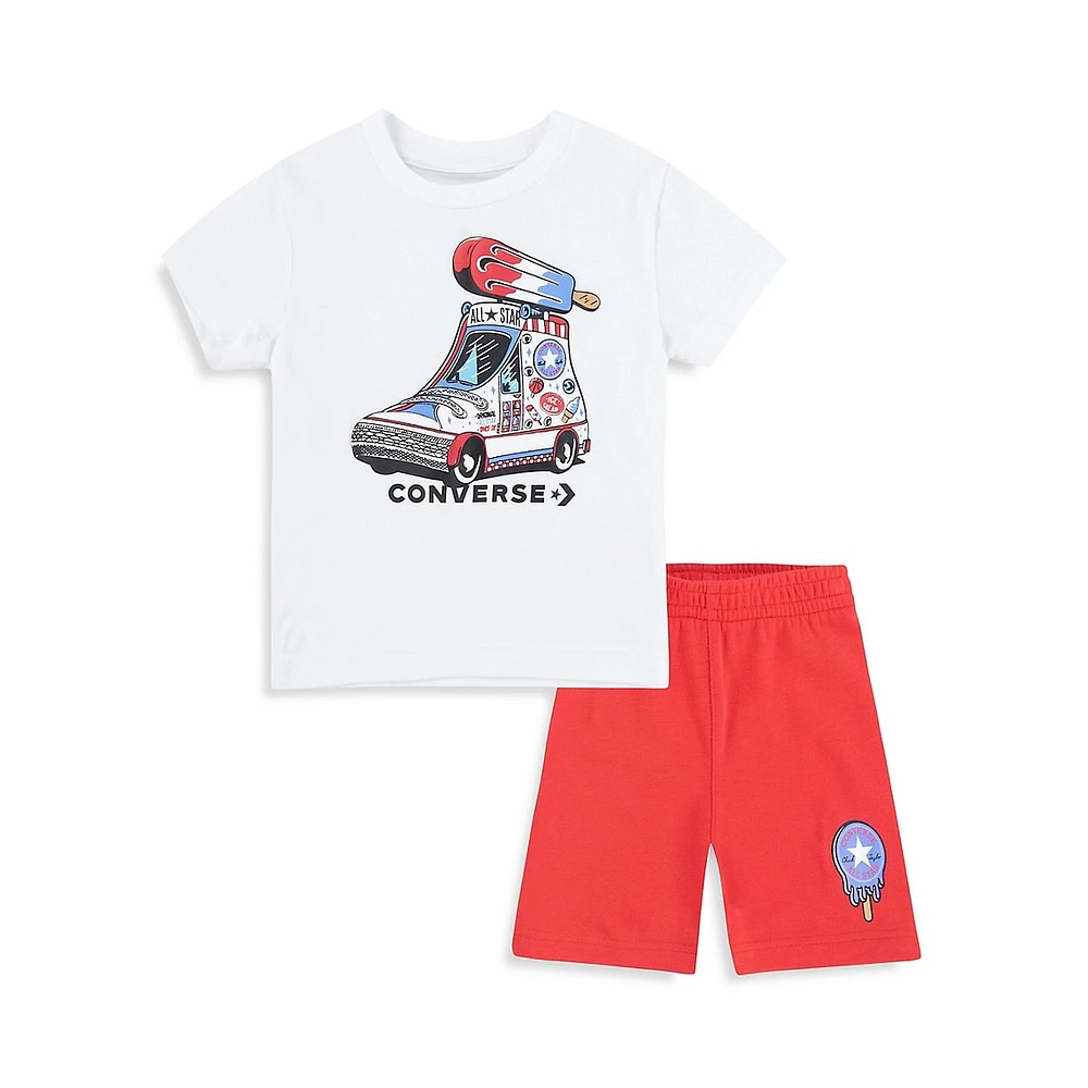 Converse Little Boy's Ice Cream T-Shirt & Shorts Set