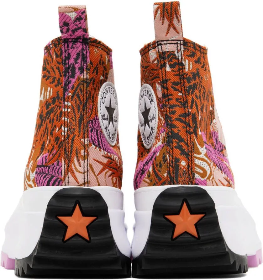 Converse Pink & Orange Run Star Hike Tropical Florals Sneakers