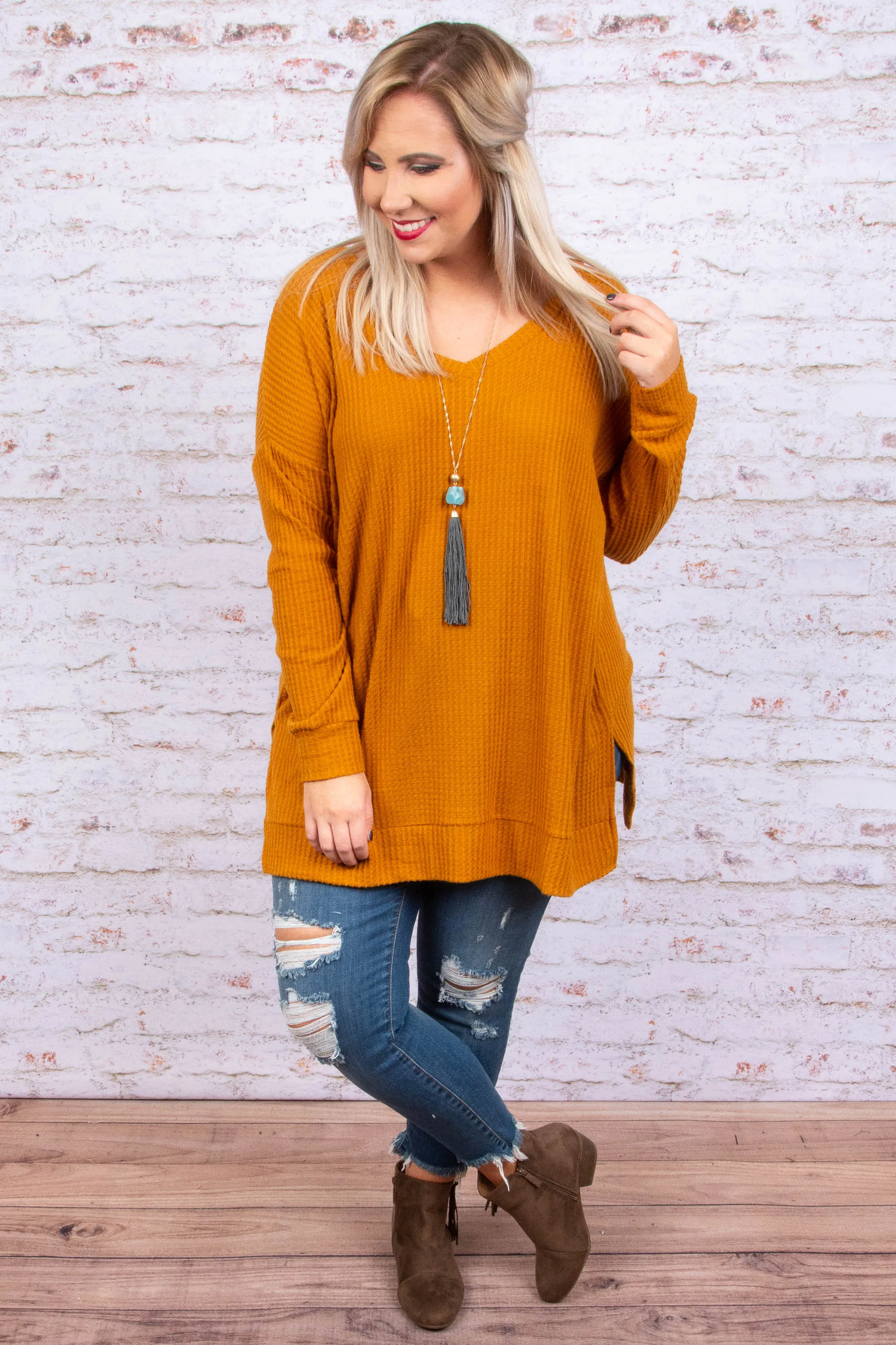 Cool Is Calling Tunic, Desert Mustard