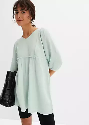 Cotton Muslin Tunic by bonprix | Look Again