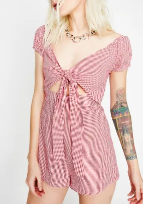 Cry Wolf Gingham Romper-