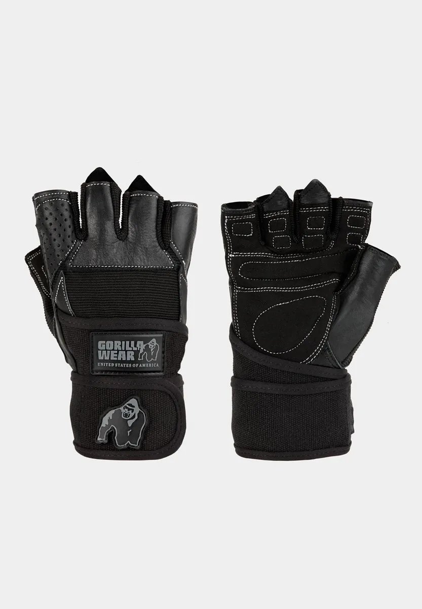 Dallas Wrist Wrap Gloves - Black - S Gorilla Wear