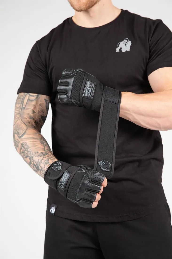 Dallas Wrist Wrap Gloves - Black - S Gorilla Wear