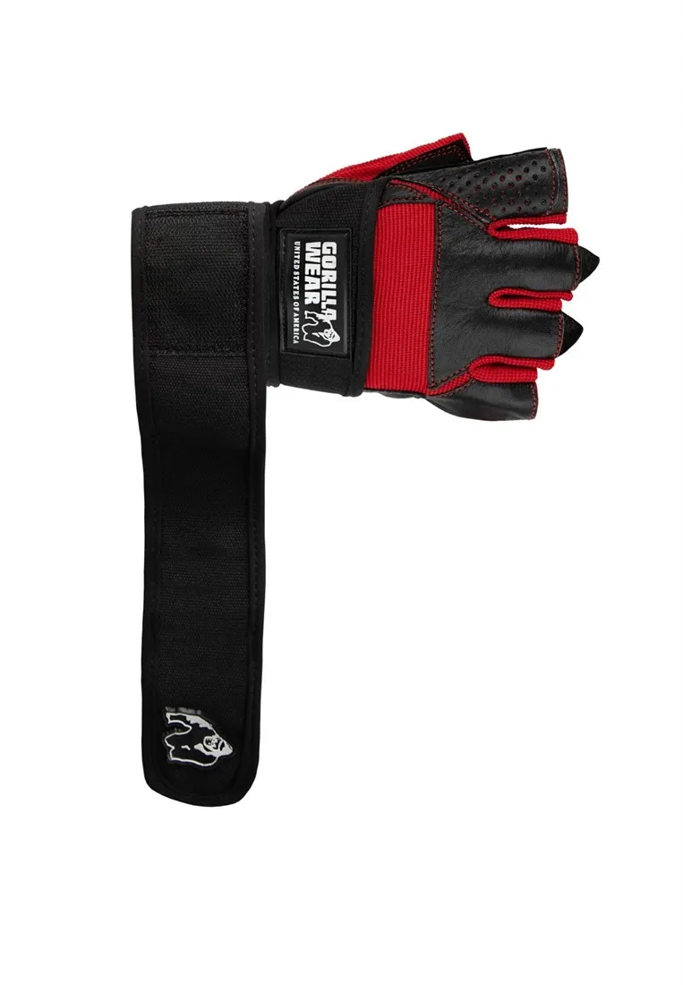 Dallas Wrist Wraps Gloves - Black/Red - S Gorilla Wear