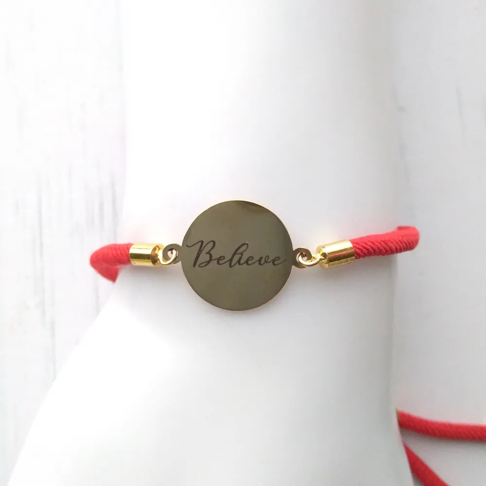 Dani Believe Corded Slider Bracelet