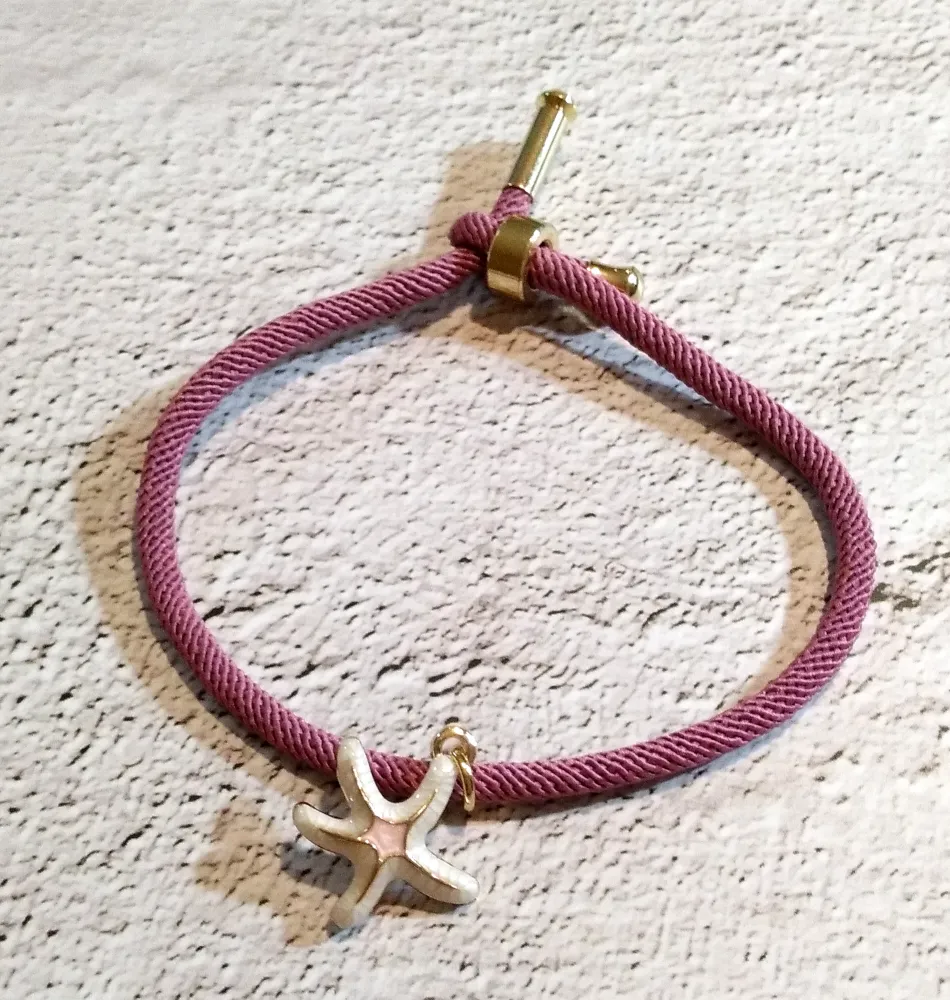 Dani Starfish Corded Slider Bracelet