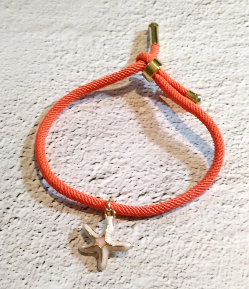 Dani Starfish Corded Slider Bracelet