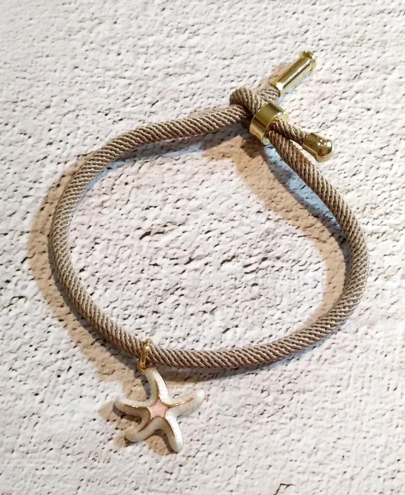 Dani Starfish Corded Slider Bracelet