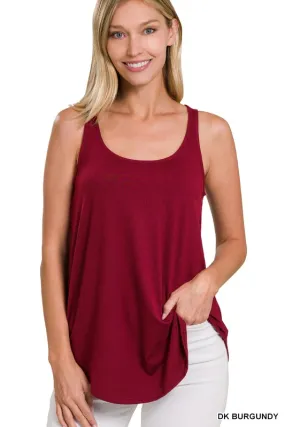 DARK BURGUNDY RELAXED FIT TANK