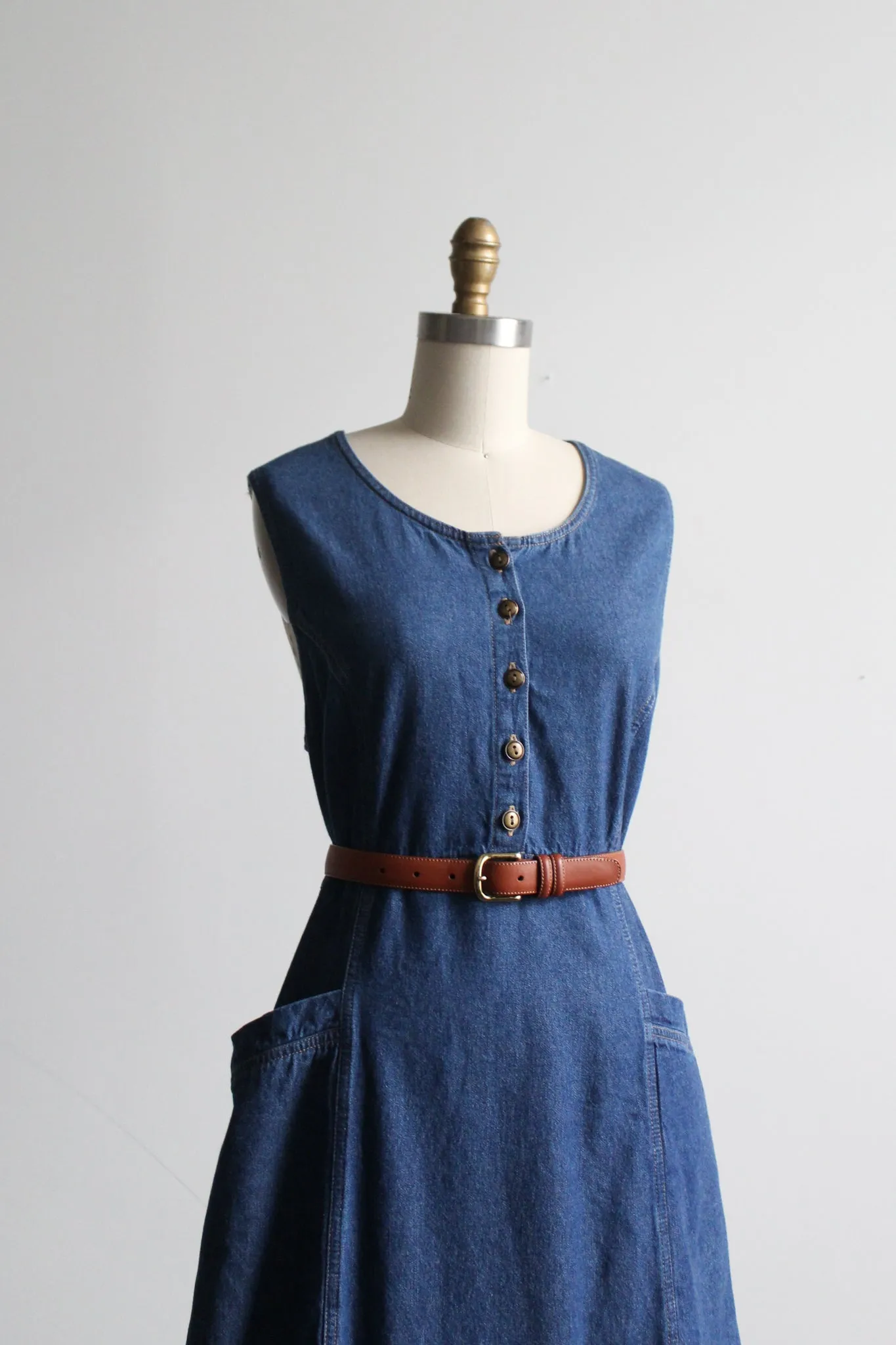 denim maxi dress