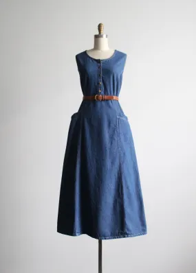 denim maxi dress