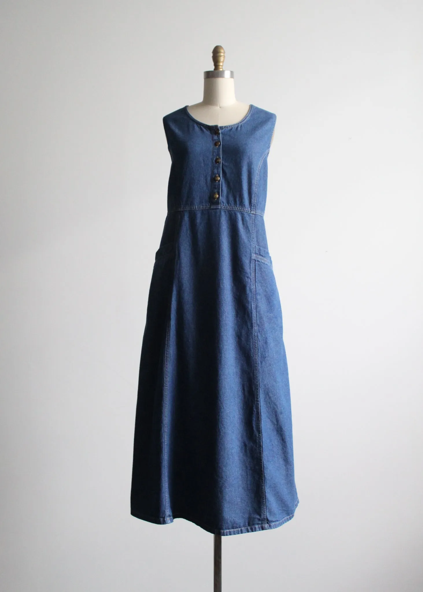 denim maxi dress