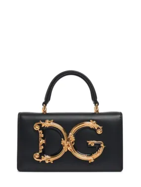 Dolce&Gabbana   Mini DG Girls leather top handle bag 