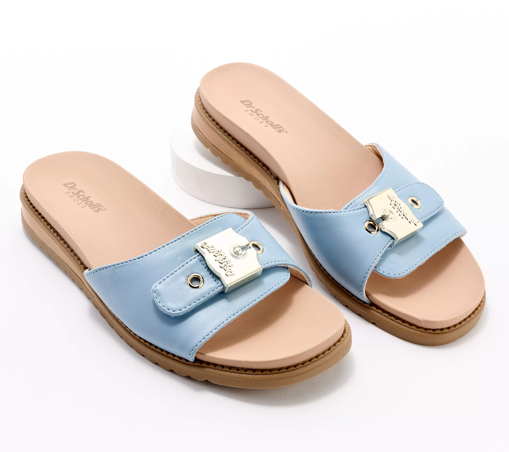 Dr. Scholl's Buckle Slide Sandals- Island Icon