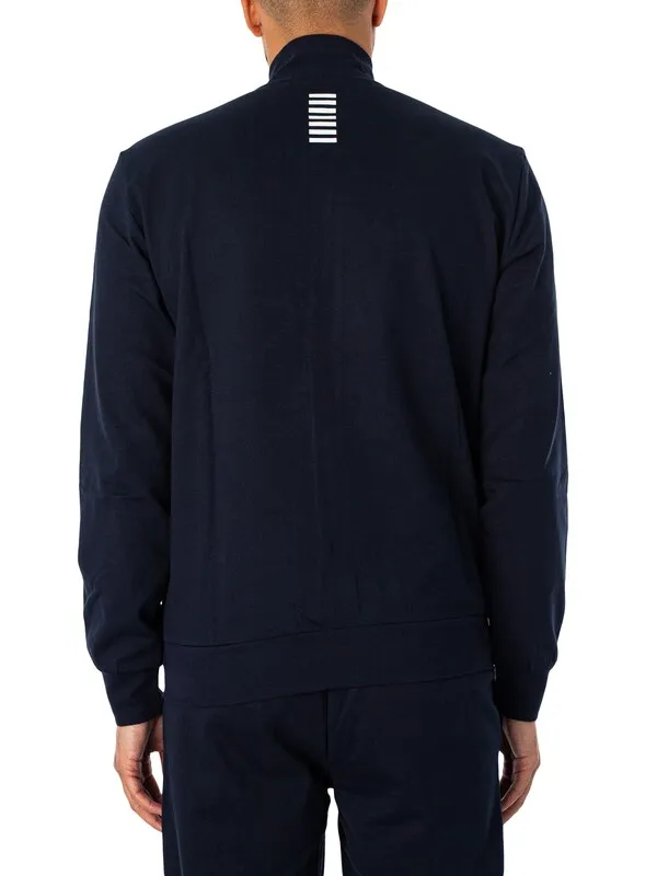 EA7 Chest Logo Zip Tracksuit - Armani Blue