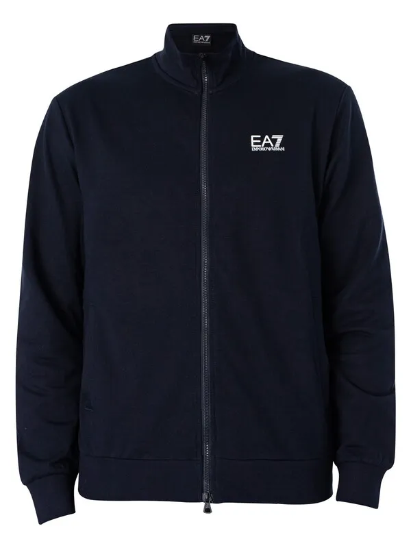 EA7 Chest Logo Zip Tracksuit - Armani Blue