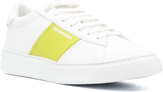 Emporio Armani logo-print low-top leather sneakers White