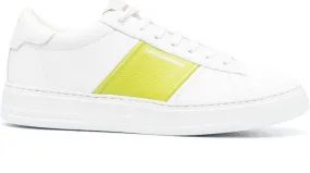 Emporio Armani logo-print low-top leather sneakers White