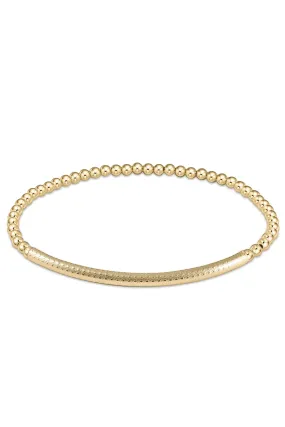 Enewton Classic Gold 3mm Bead Bracelet-- Bliss Bar Textured