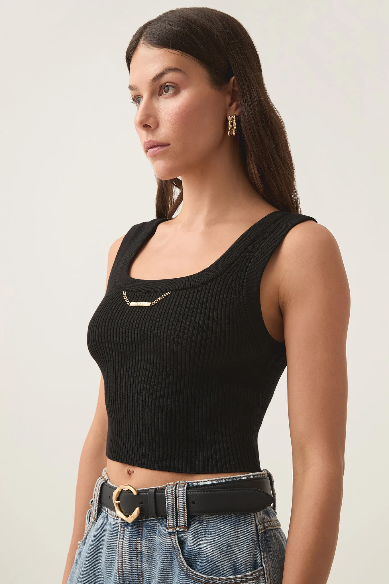 Estella Cropped Knit Tank