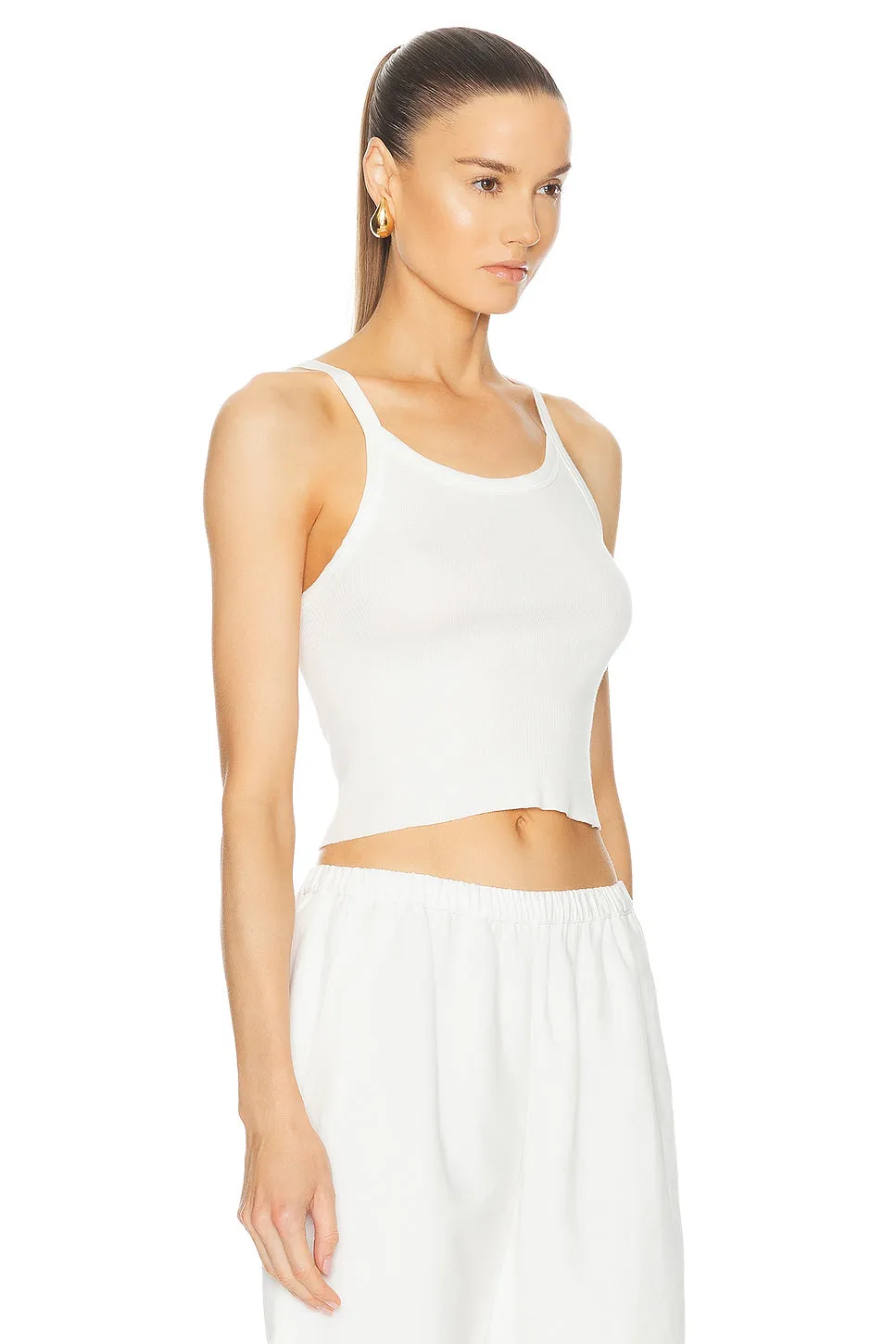 Eterne Cropped Rib Tank Top