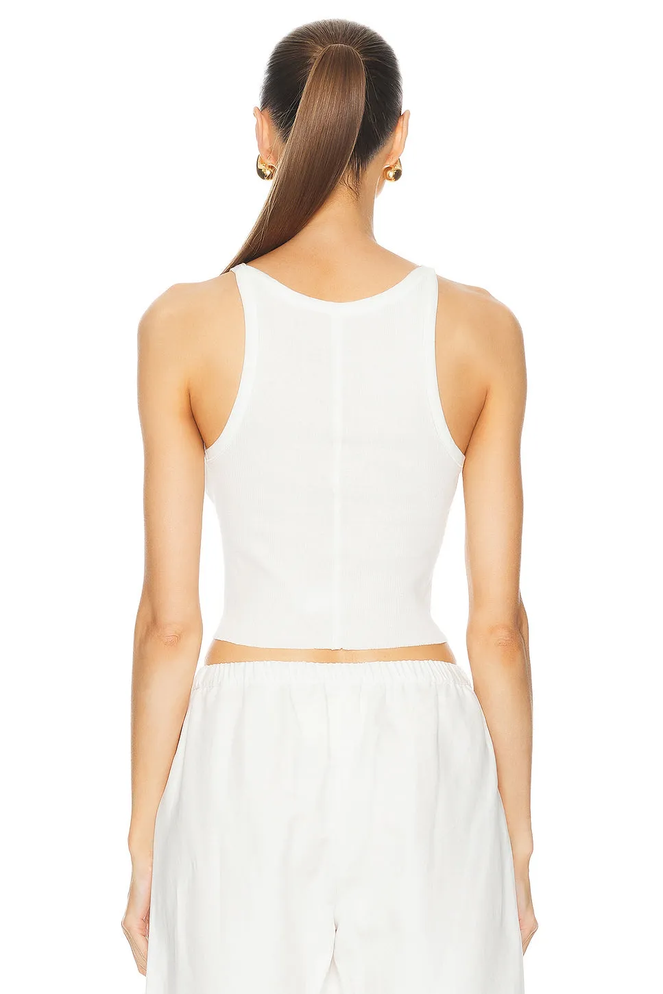 Eterne Cropped Rib Tank Top