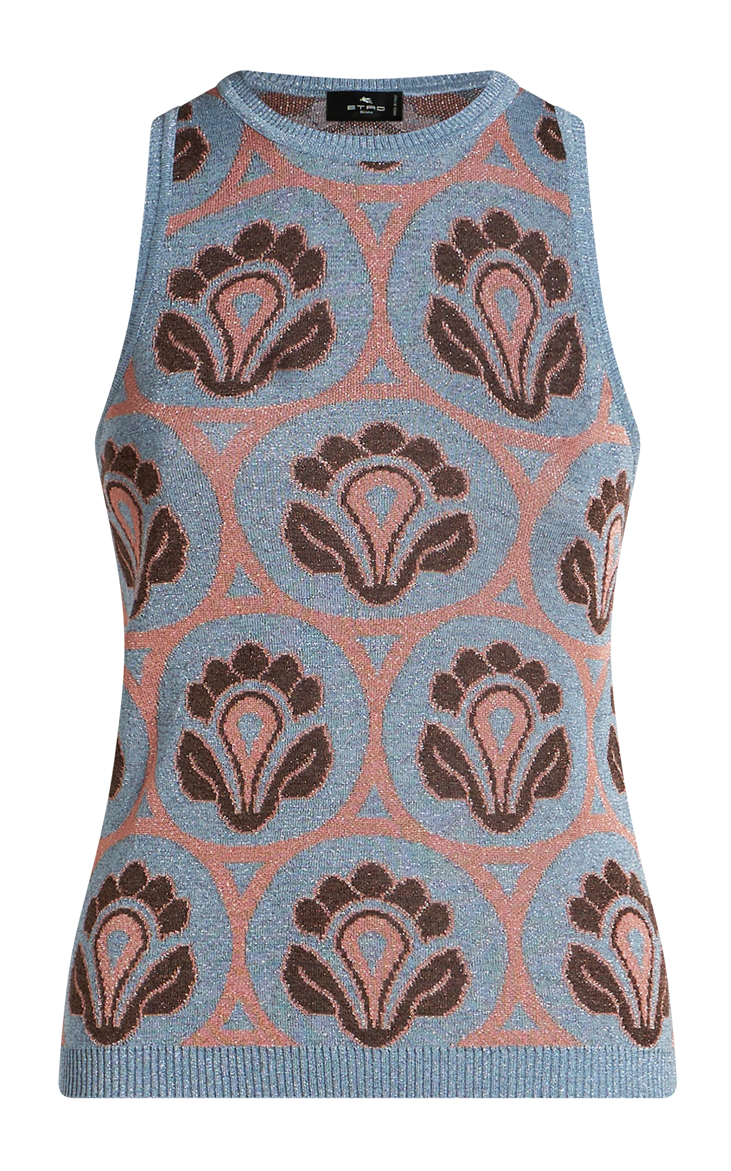 Etro Patterned Knit Tank Top