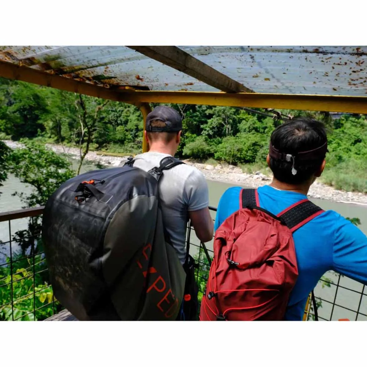 Exped Tempest 140L Duffle Backpack - Black/Olive Grey