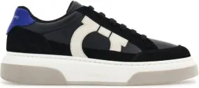 Ferragamo Gancini panelled leather sneakers Multicolour