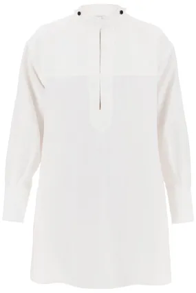 FERRAGAMO White Linen Blend Tunic Dress for Women - SS24 Collection