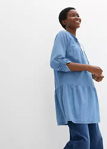 Flounced Denim Tunic by bonprix | Look Again