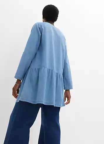 Flounced Denim Tunic by bonprix | Look Again