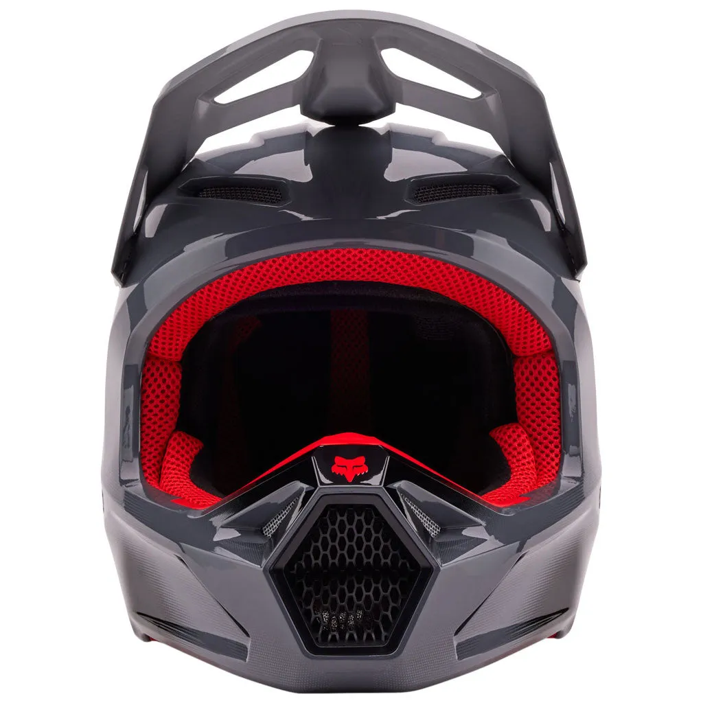 Fox - V1 Interfere Grey/Red Helmet