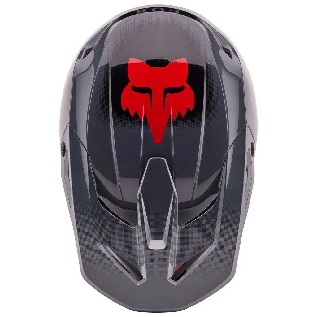 Fox - V1 Interfere Grey/Red Helmet