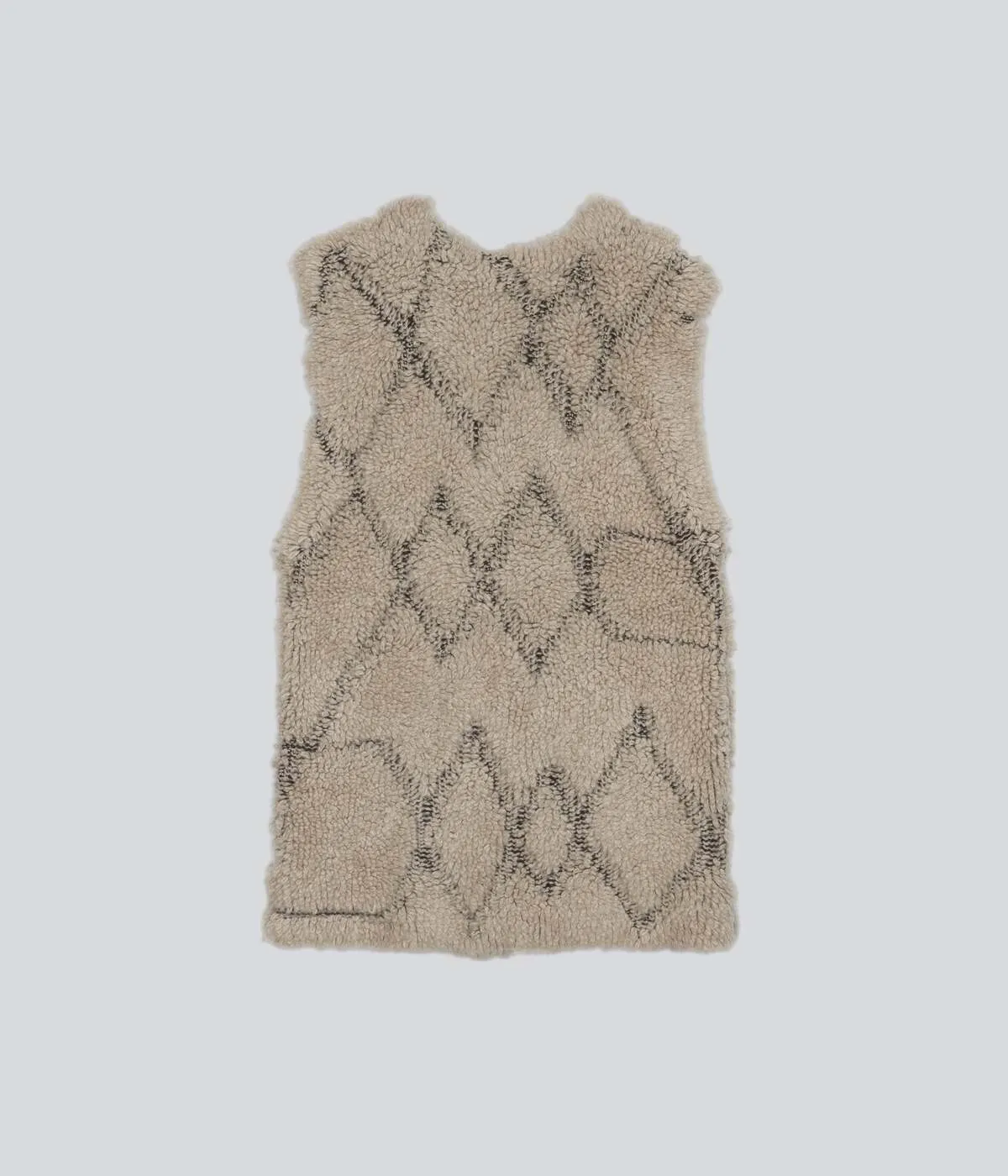 French Terry Vest - Taupe/Coffee