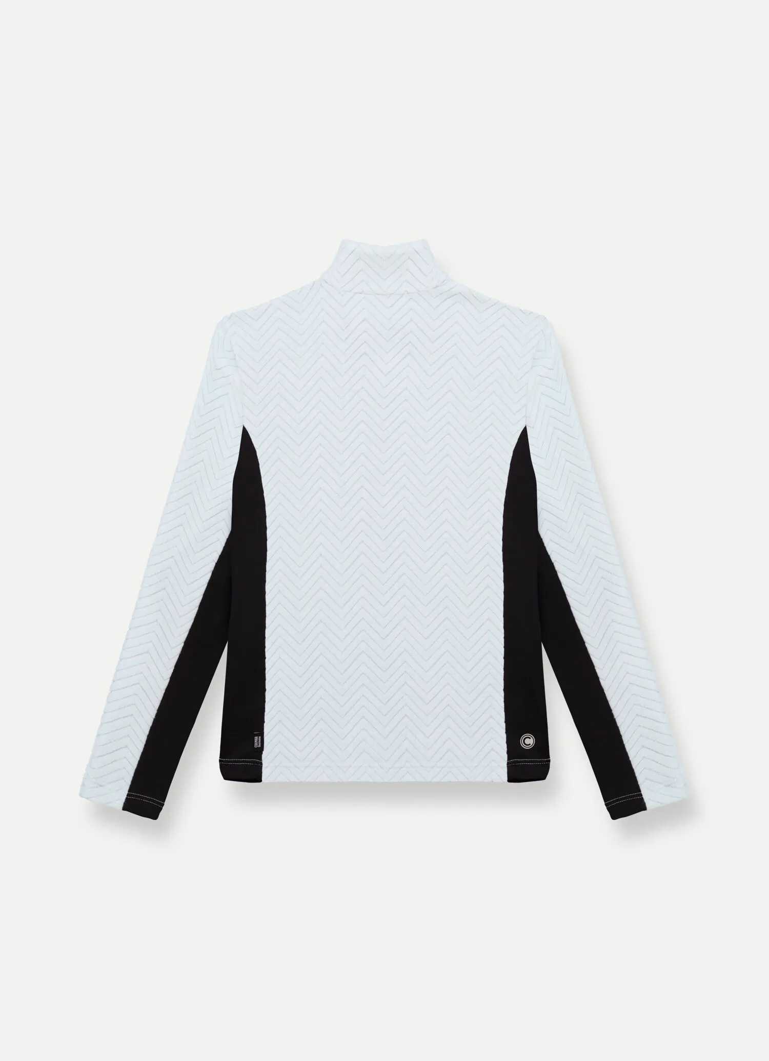 Full-zip ski sweatshirt with solid-colour sides-