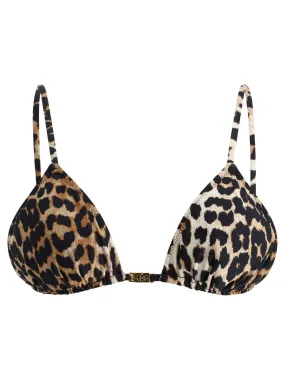 GANNI    Ganni Leopard Print Bikini Top