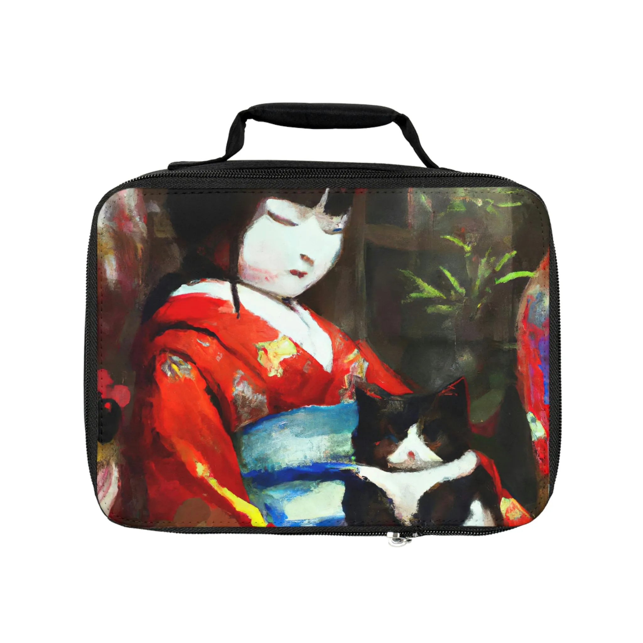 Geisha and cat Lunch Bag