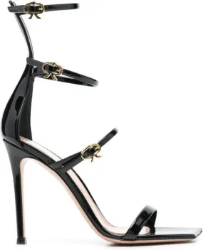 Gianvito Rossi Ribbon Uptown 105mm leather sandals Black