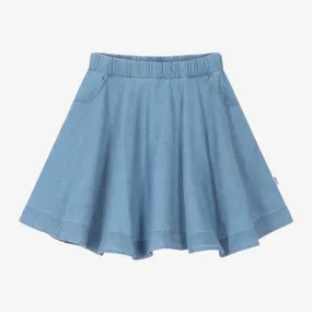 Girls Blue Chambray Skirt