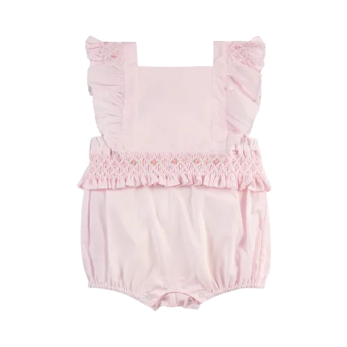 Girls Smocked Ruffle Romper