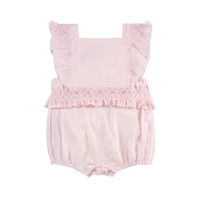 Girls Smocked Ruffle Romper