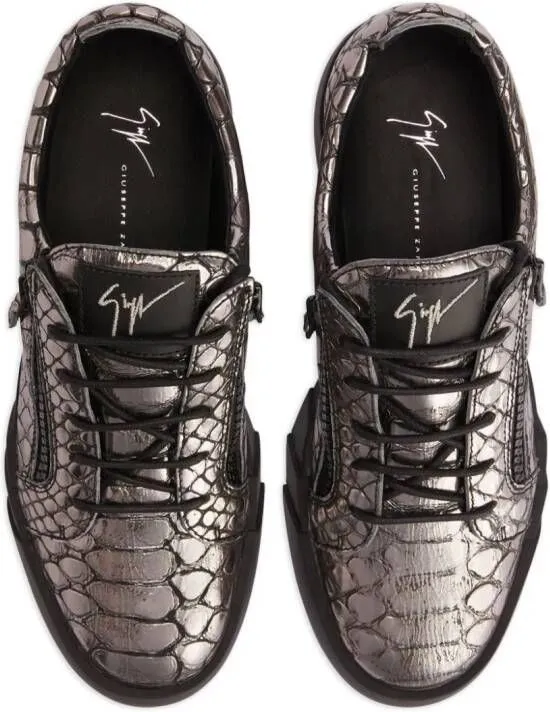 Giuseppe Zanotti The Shark 5.0 metallic low-top sneakers Black