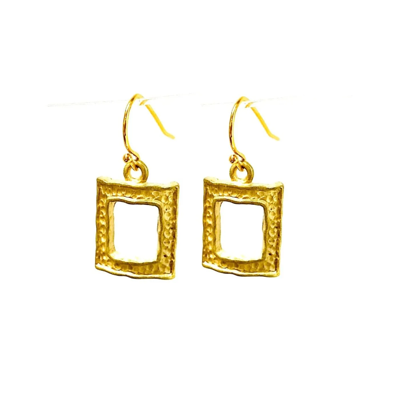 Gold Square Earrings