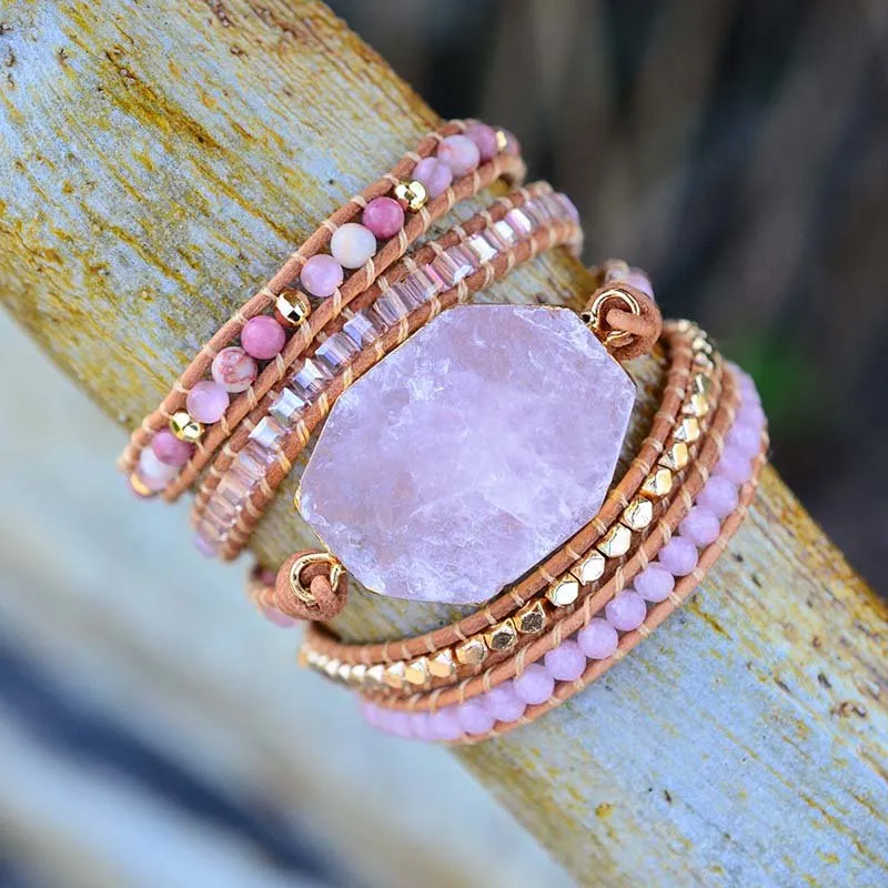 Golden Rose Quartz Bracelet