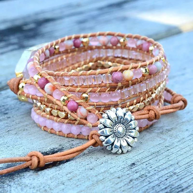 Golden Rose Quartz Bracelet