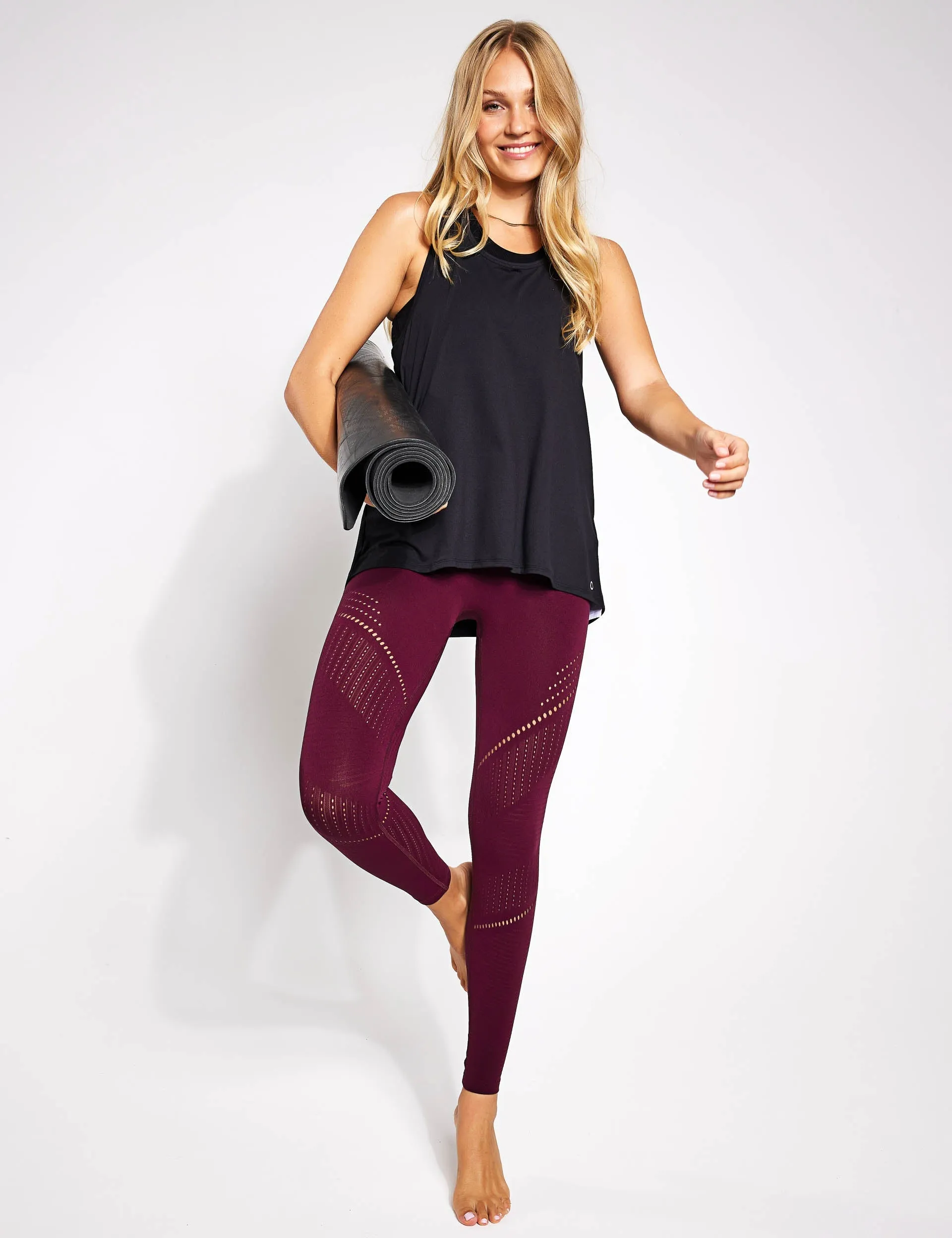 Goodmove Yoga Pleat Vest - Black